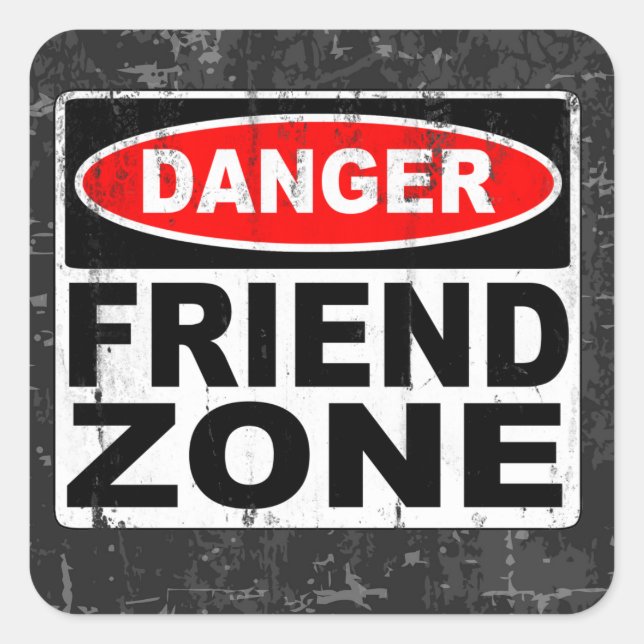 Friend Zone Square Sticker (Front)