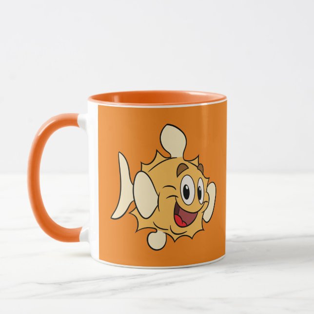 FriendFish cartoon mug Puff (Left)