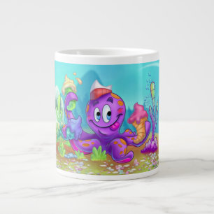 FriendFish cute cartoon fish Large Coffee Mug