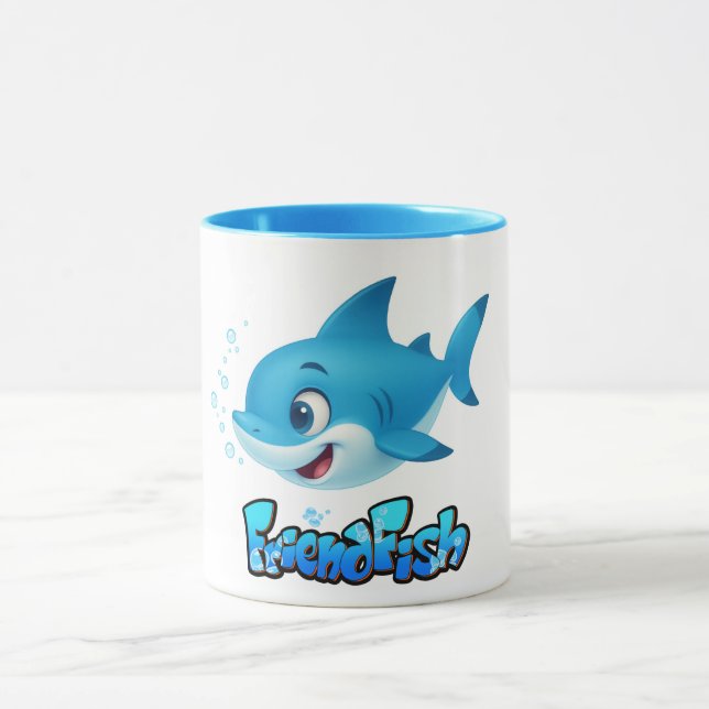 🐠 FriendFish Mug Series – Cute, Colourful (Center)