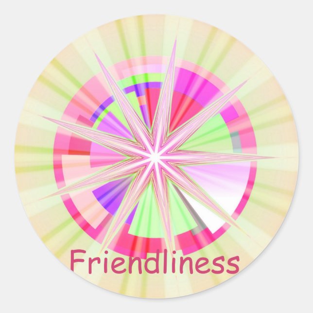 Friendliness (Virtue sticker) Classic Round Sticker (Front)