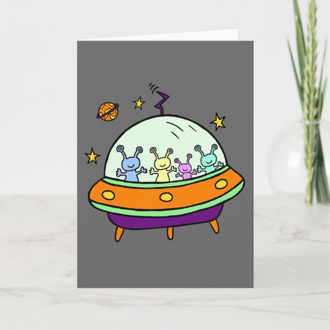 Friendly Aliens Card (Front)