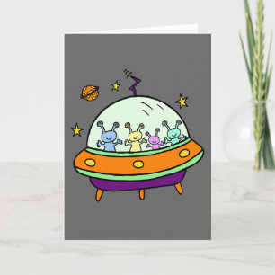 Friendly Aliens Card