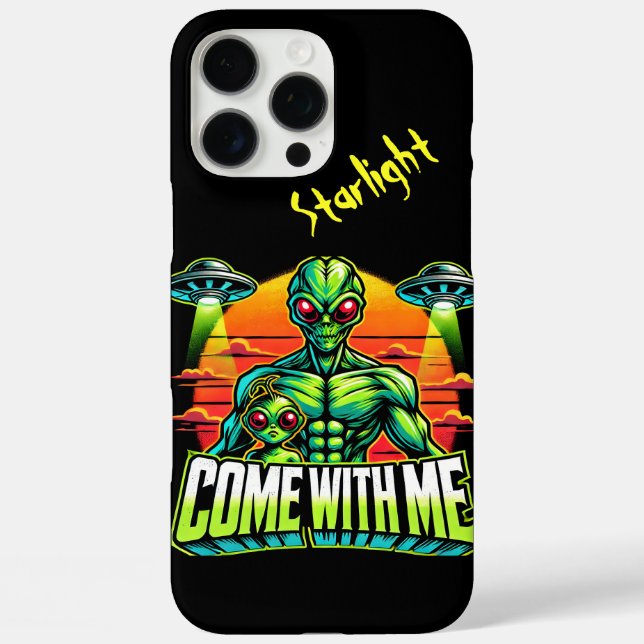Friendly Aliens Explore Cosmic Adventures Case-Mate iPhone Case (Back)