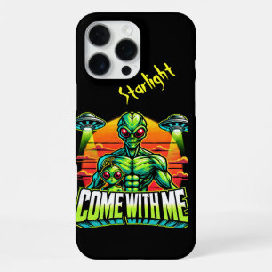 Friendly Aliens Explore Cosmic Adventures iPhone 16 Pro Max Case