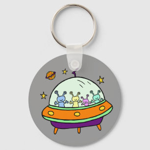 Friendly Aliens Key Ring