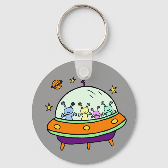 Friendly Aliens Key Ring (Front)