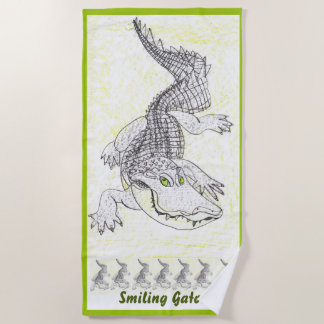 Friendly Alligator Beach Towel