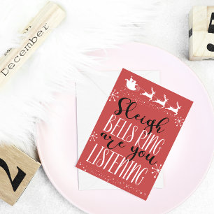 Friendly and Fun Santa Sleigh Christmas Holiday Card