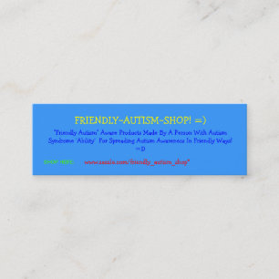 Friendly~Autism~Shop! =) Advertising Cards