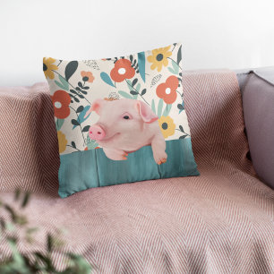 Friendly Baby Pig   Cute Baby Animal Cushion
