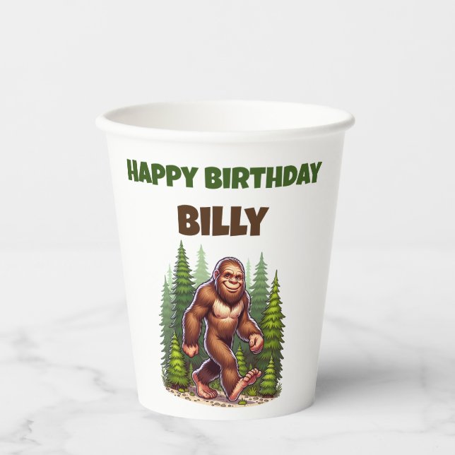 Friendly Bigfoot  Paper Cups (Front)