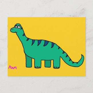 Friendly Brontosaurus Postcard