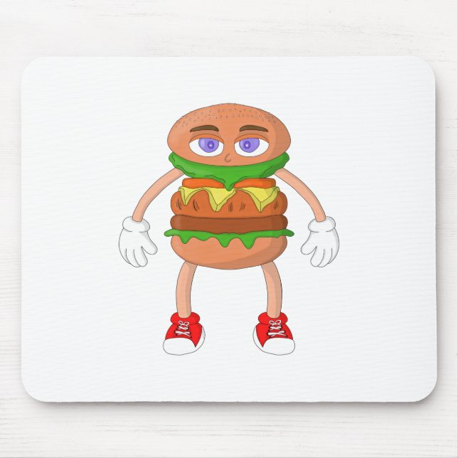 Friendly Burger Mouse Pad (Front)
