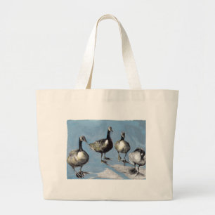 Friendly Canada Geese 2012 Large Tote Bag