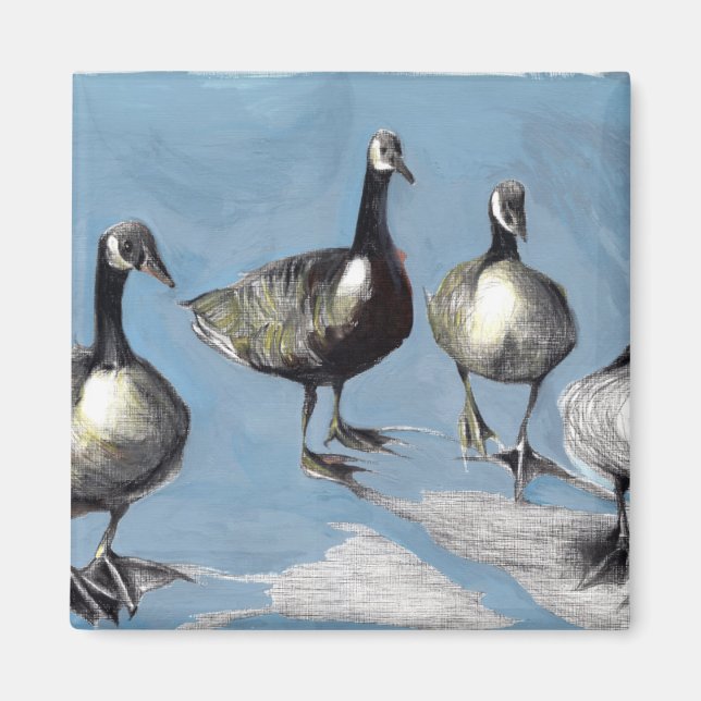 Friendly Canada Geese 2012 Magnet (Front)