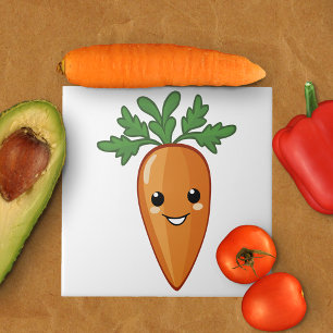 Friendly Carrot Ceramic Tile