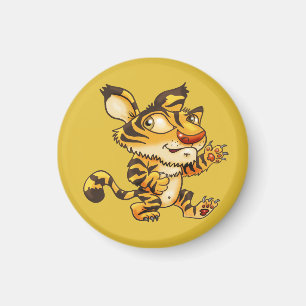 Friendly Cartoon Tiger Magnet