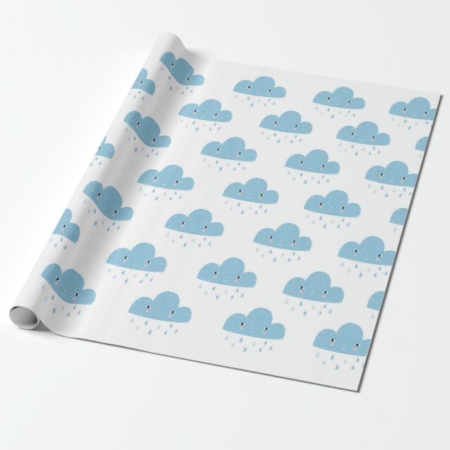 Friendly cloud wrapping paper (Unrolled)