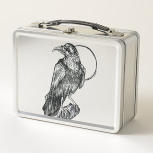 Friendly Crow Poster Metal Lunch Box