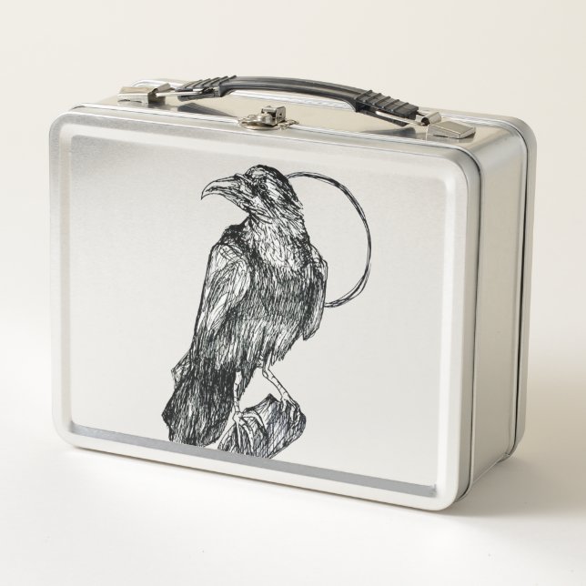 Friendly Crow Poster Metal Lunch Box (Front)