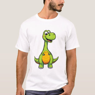 Friendly Dinosaur With Green Backplate T-Shirt