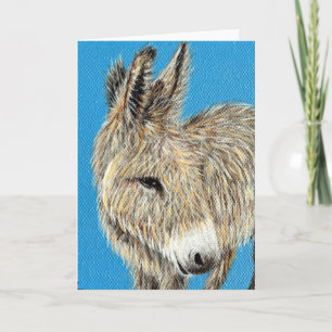 Friendly Donkey Painting Card