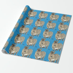 Friendly Donkey Painting Wrapping Paper