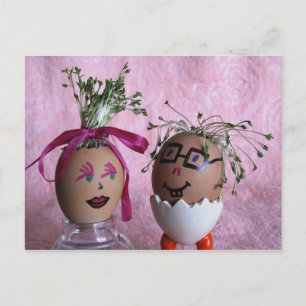 Friendly Eggmen Fun Easter Postcard