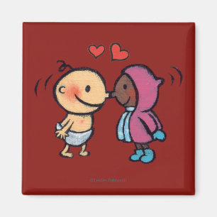Friendly Eskimo Nose Kisses Kids Magnet
