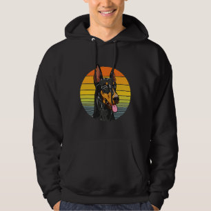 Friendly Face Doberman Pinscher Retro Hoodie