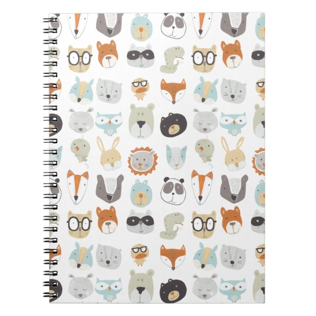 Friendly Faces | Cute Animal Portraits Notebook (Front)
