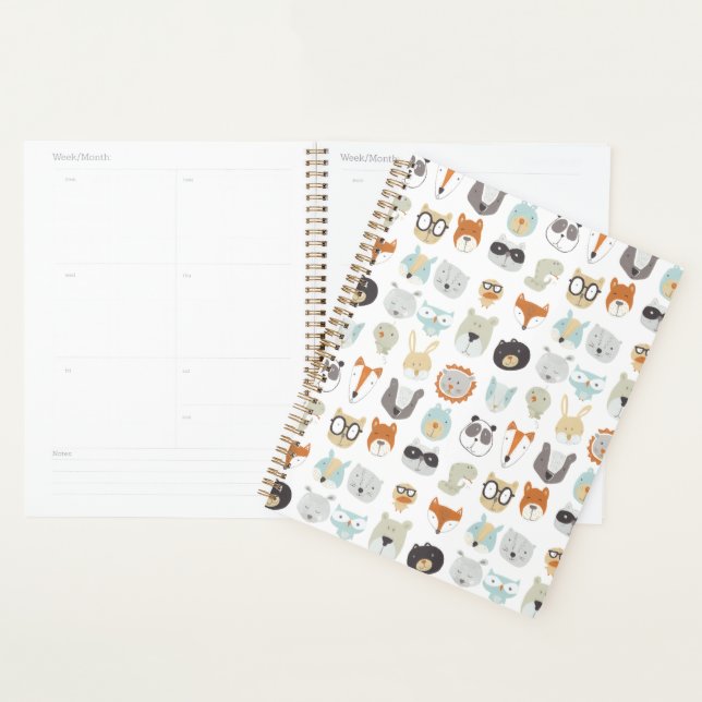 Friendly Faces | Cute Animal Portraits Planner (Display)