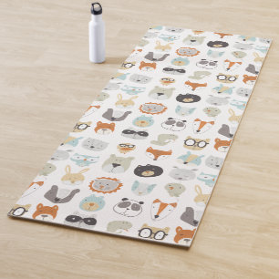 Friendly Faces   Cute Animal Portraits Yoga Mat