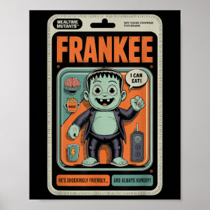 Friendly Frankenstein Monster Halloween Humour Toy Poster