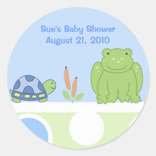 Friendly Frog and Turtle Custom Sticker