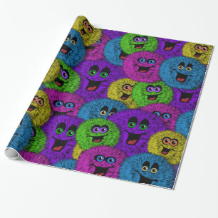 Friendly Fuzzles Cute Creatures Wrapping Paper 2