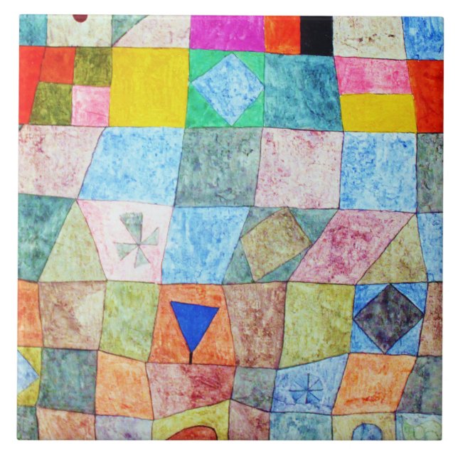 Friendly Game, Paul Klee Ceramic Tile (Front)