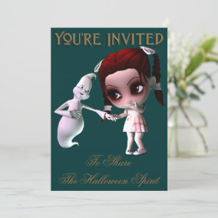 Friendly Ghost Halloween Party Invitation