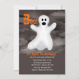 Friendly Ghost Halloween Party Invitation