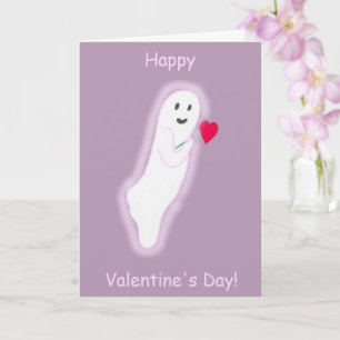 Friendly Ghost Happy Valentine's Day Cards