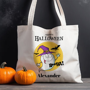 Friendly Ghost Personalised Halloween Tote Bag