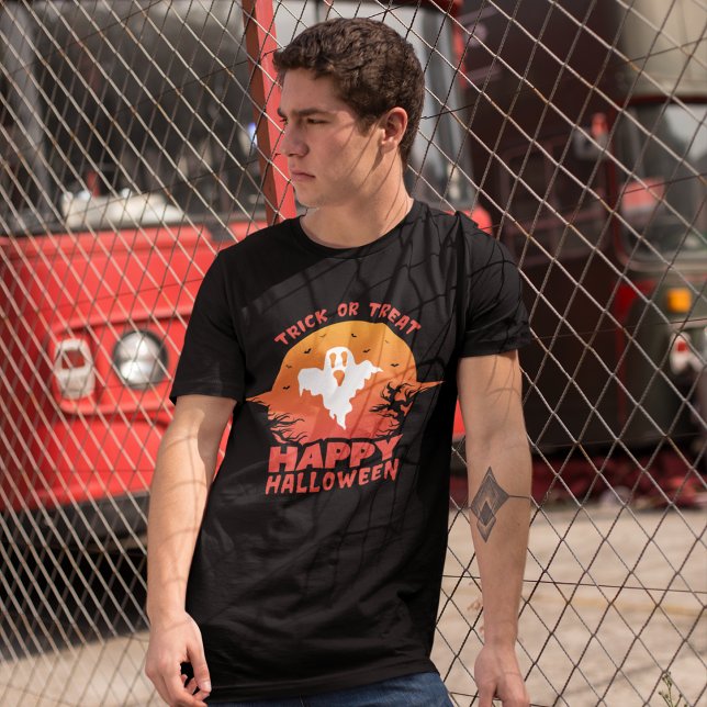 Friendly Ghost: Trick or Treat Tri-Blend Shirt (Creator Uploaded)