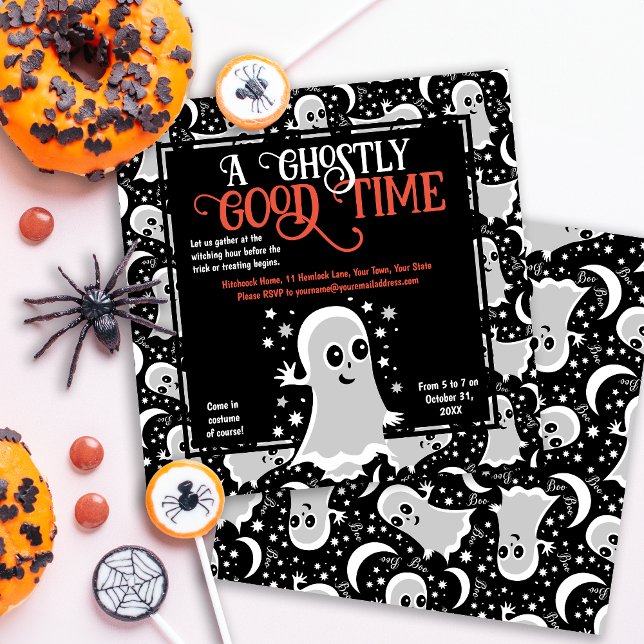 Friendly Ghosts Halloween Party or Haunted House Invitation (Creator Uploaded)