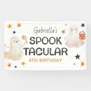 Friendly Ghosts Spooktacular Kids Birthday Banner