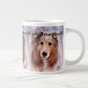 FRIENDLY GOLDEN COLLIE DOG LARGE COFFEE MUG
