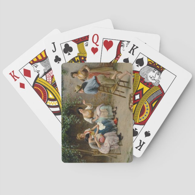 Friendly Gossip in an Italian Garden Playing Cards (Back)