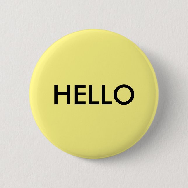 friendly greeting 6 cm round badge (Front)