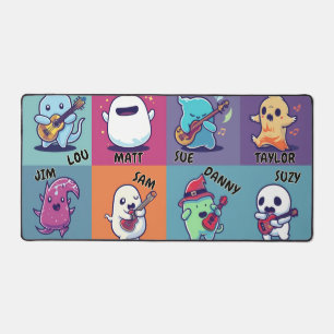 Friendly Halloween Ghosts Desk Mat