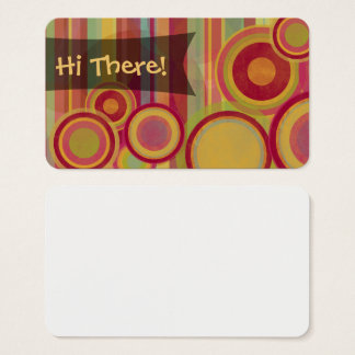 Friendly Happy Notes w/ Abstract Circles & Stripes